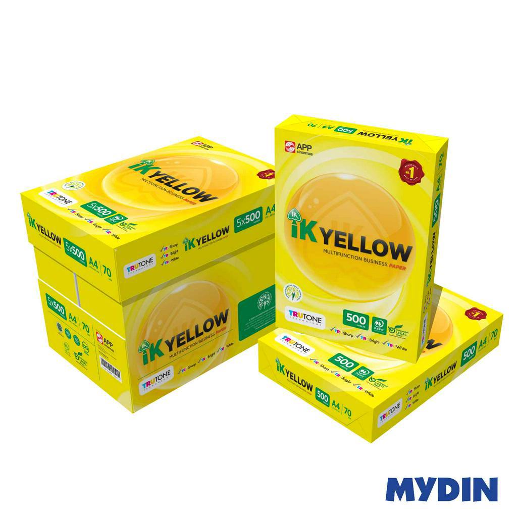 IK Yellow Copier Paper A4 (5 x 70gsm x 500's) Shopee Malaysia