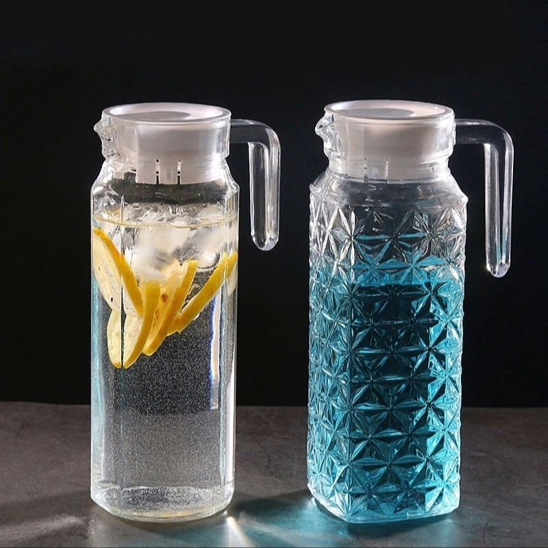 { READY STOCK } Glass Water Jug with White Cover Water Dispenser