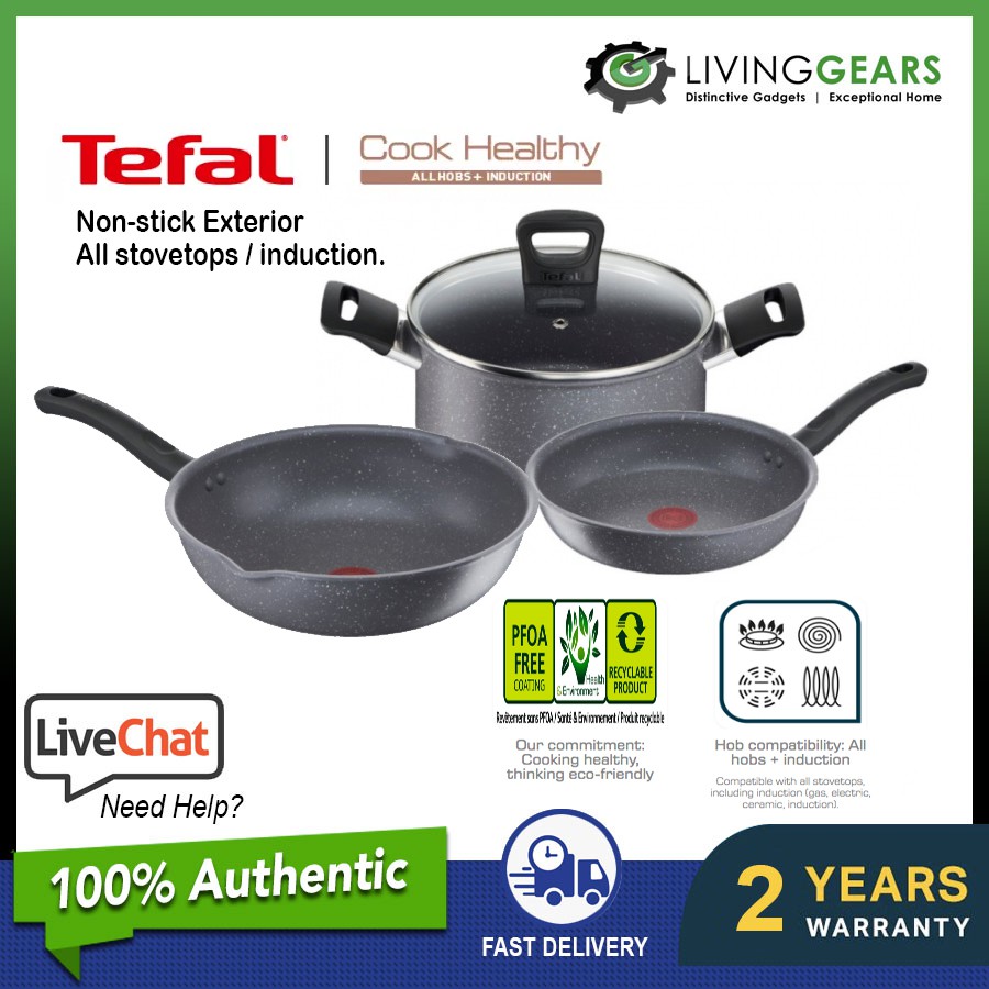 TEFAL Cookware Cook Healthy Frypan 20cm / 24cm / 28cm / 32cm NONSTICK