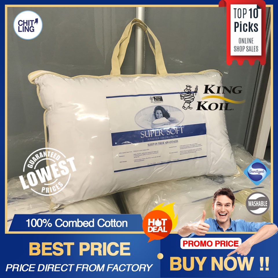 💥 Ready Stock 💥 KING KOIL 5 Star Supersoft Pillow/Bantal King Koil