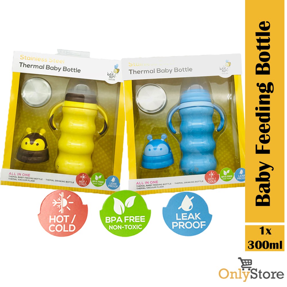 Beeson 3in1 Thermos Baby 300ml Milk Feeding Toddler Drinking Thermal