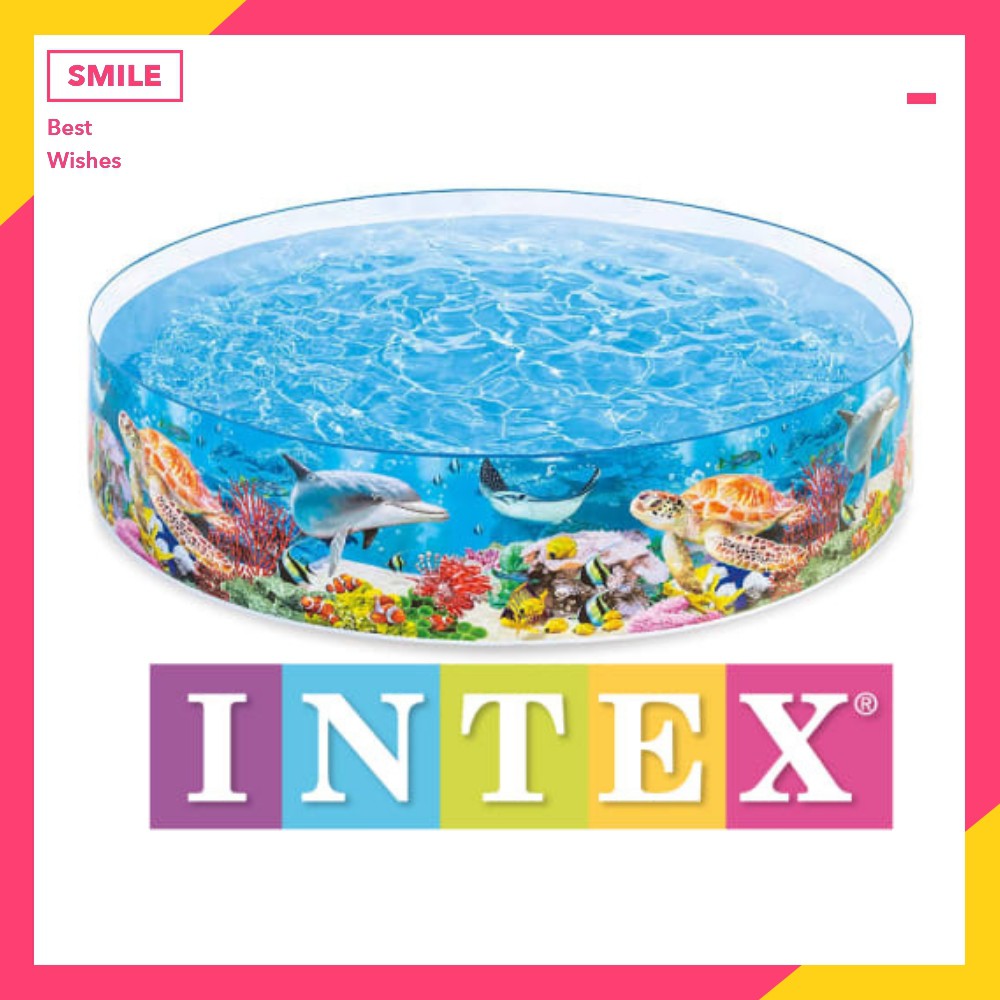 Intex 58477np swimming pool 4ft ocean play snapset pool Shopee Malaysia