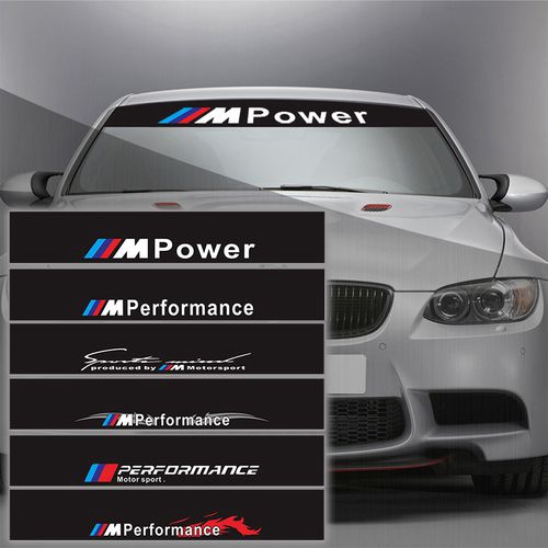 1pcs Reflective M Performance Power Front Rear Windshield Window Decal