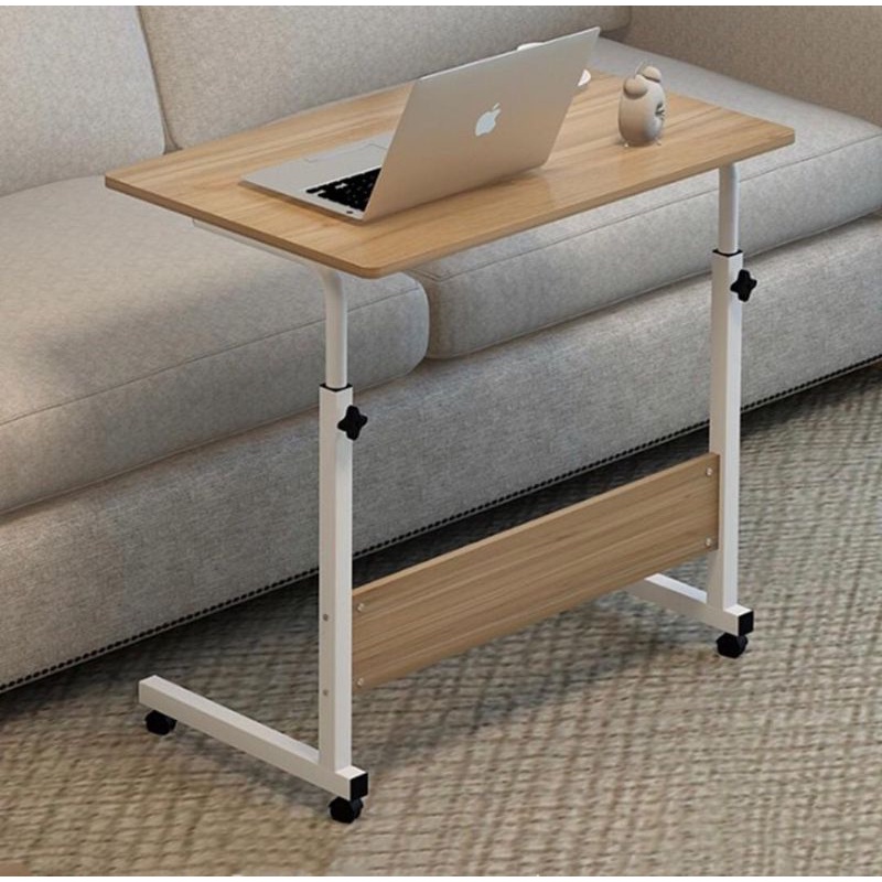 Adjustable Height Bedside Laptop Table Portable Wooden Notebook Mobile