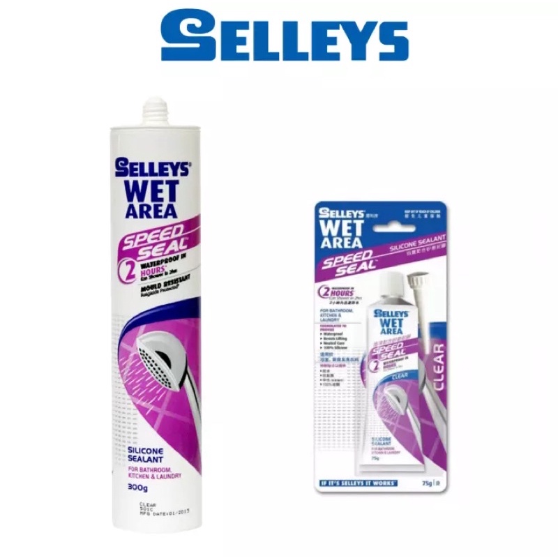 [100 ORIGINAL] SELLEYS WET AREA NEUTRAL SILICONE SEALANT (75G