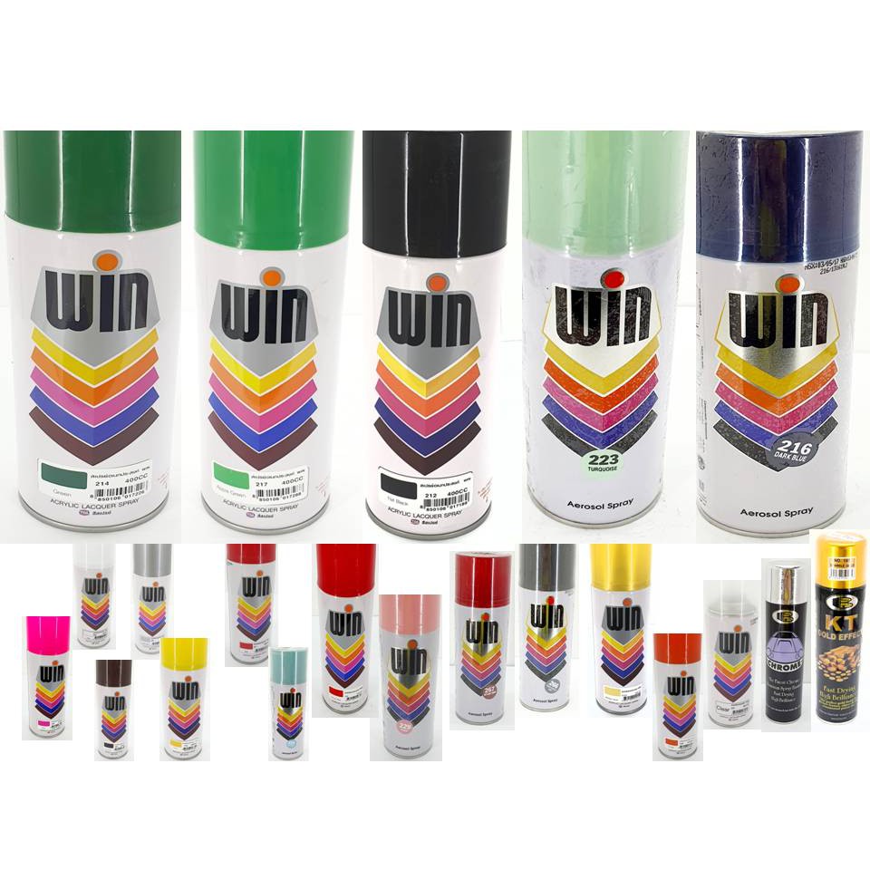 TOA / WIN Premium All Purpose Aerosol Acrylic Lacquer Spray Paint Gold
