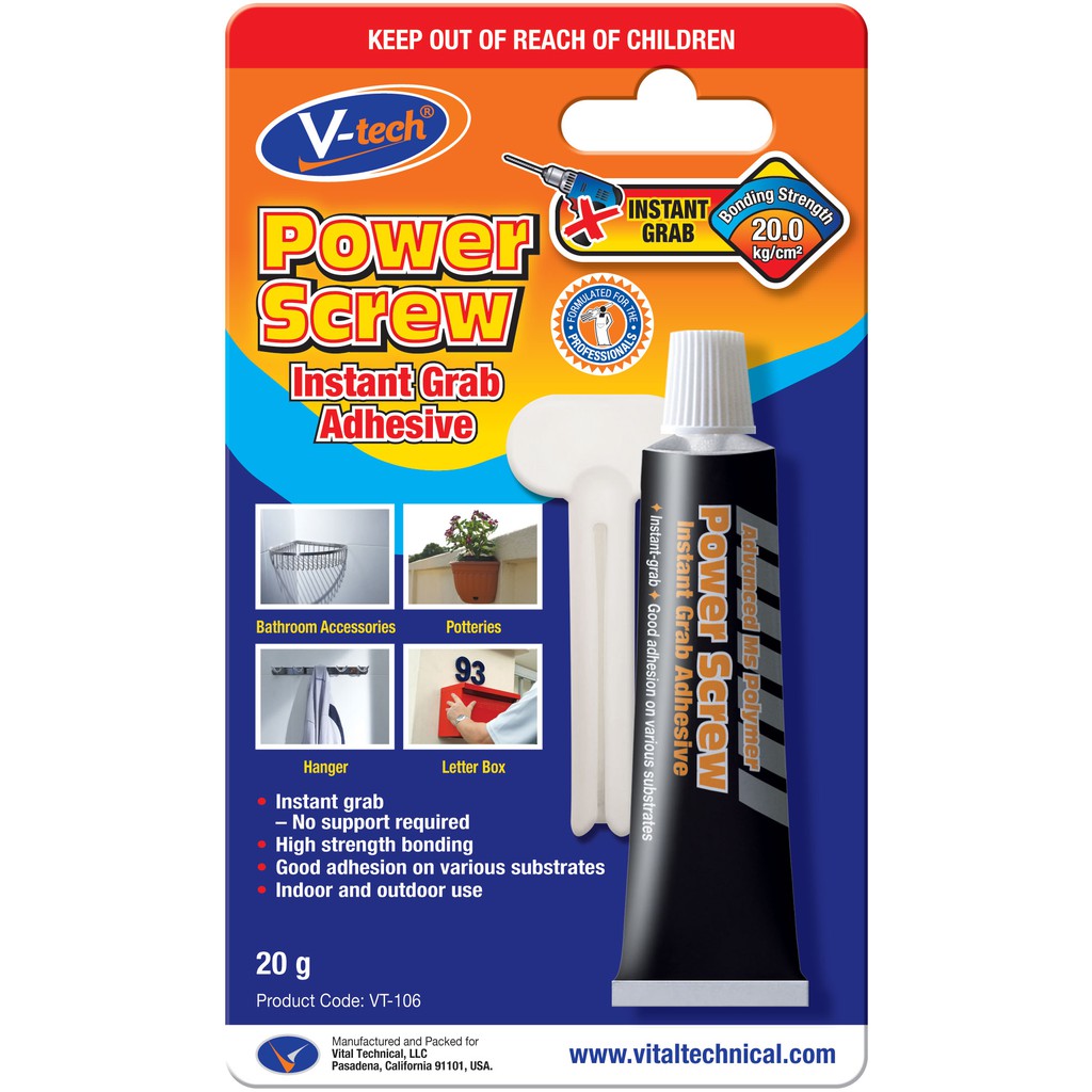 Vtech VT106 Power Screw Instant Grab Adhesive (20ml