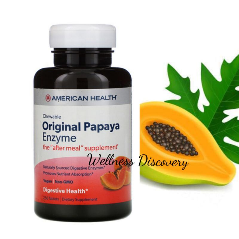 Original Papaya Enzyme, 250 Chewable Tablets(Expiry date 3/2025