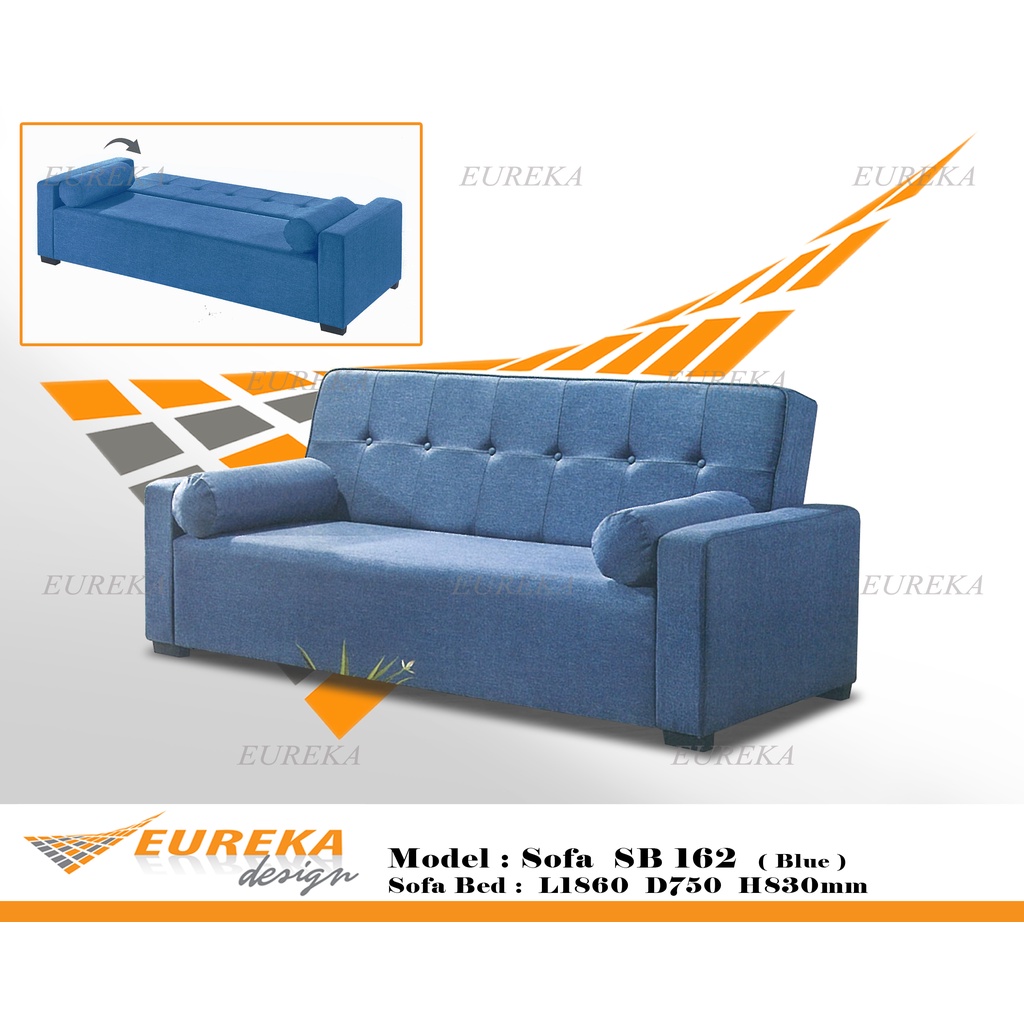 EUREKA 6ft Sofa Bed Couch Modern Upholstery Fabric Wood Adjustable SB162 (Deliver & Installation
