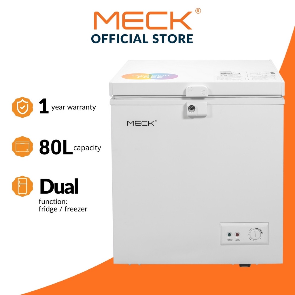 MECK Chest Freezer Single Door (80L 150L) Shopee Malaysia