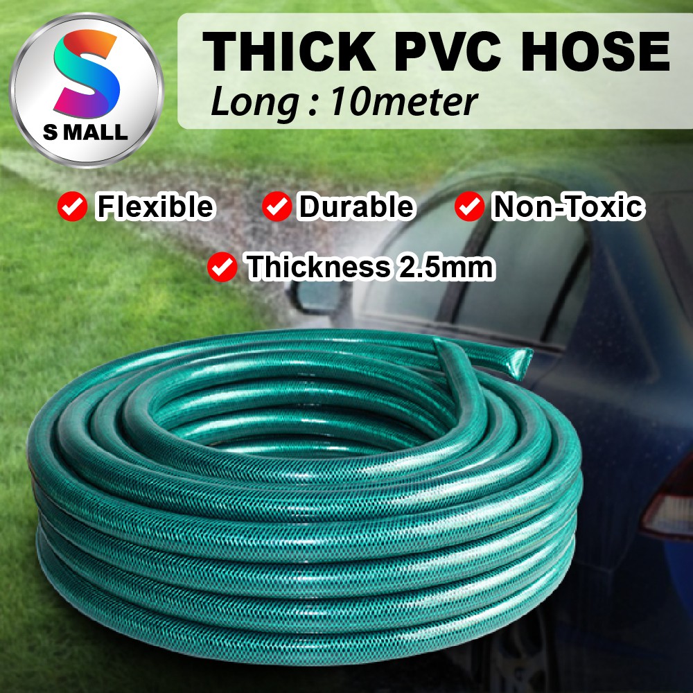 S MALL (10 METER) Reinforced Thick PVC Hose Pipe Water Hose Garden