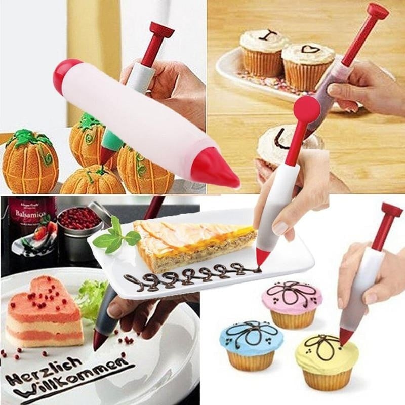[Cake Pen] Pastry Cookies Cream Chocolate Icing Decorating Silicone