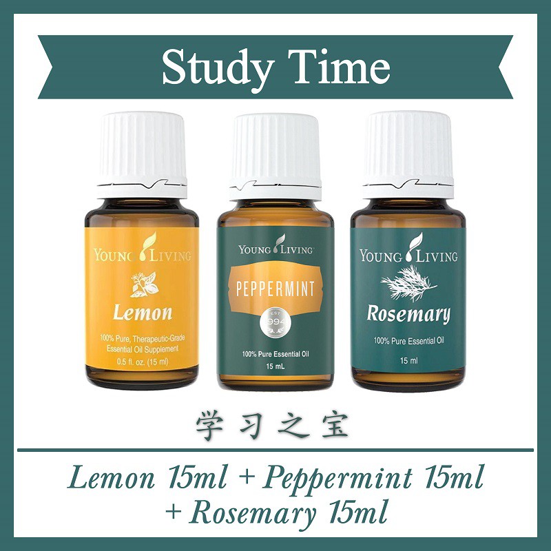 [STUDY TIME] Young Living Lemon + Peppermint + Rosemary Essential Oil