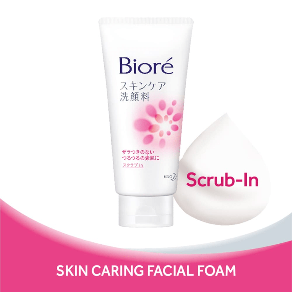BIORE Skin Caring Facial Foam Scrub 130g Shopee Malaysia