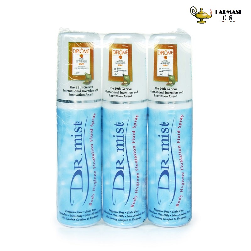 Dr.Mist Body Hygiene Floatation Fluid Deodorant Spray 75ml x 3 bottles