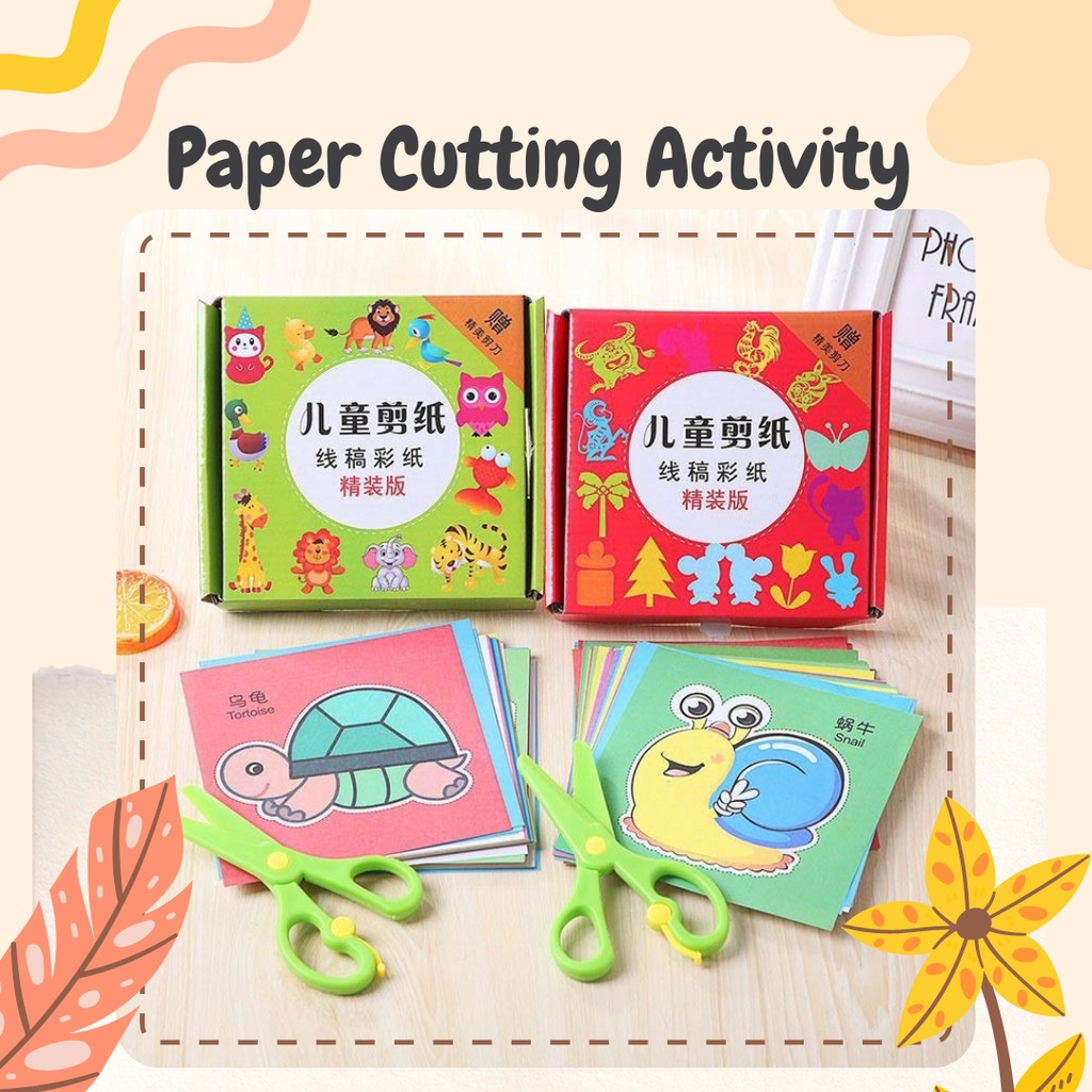 PAPER CUTTING papercut activity Toy Scissors montessori early