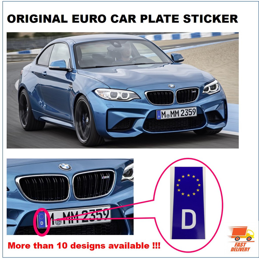 Euro car plate number sticker Shopee Malaysia