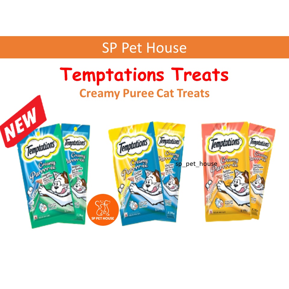 Temptations Creamy Puree Cat Treats [Cat Snack] (12g x 4)(12g x 2