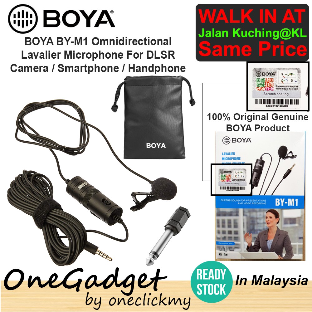[READY STOCK] Boya Mic BYM1 Omni Directional Lavalier
