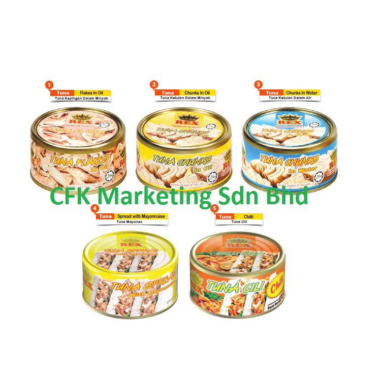 Rex Tuna 185gm Tuna Spead with Mayonnaise / Tuna Chili / Tuna Flake