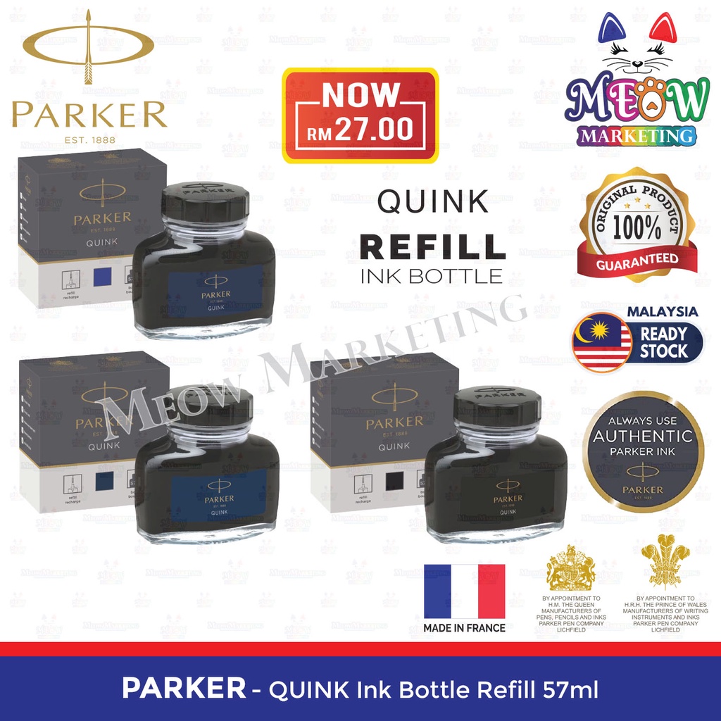 Parker Quink Ink Bottle / Fountain Pen Ink Bottle 57ml Shopee Malaysia