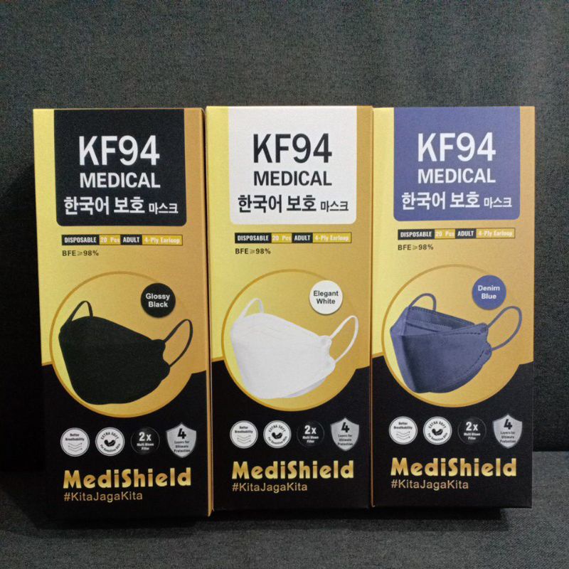 20pcs MediShield KF94 4 Layer Medical Anti Virus Face Mask Shopee