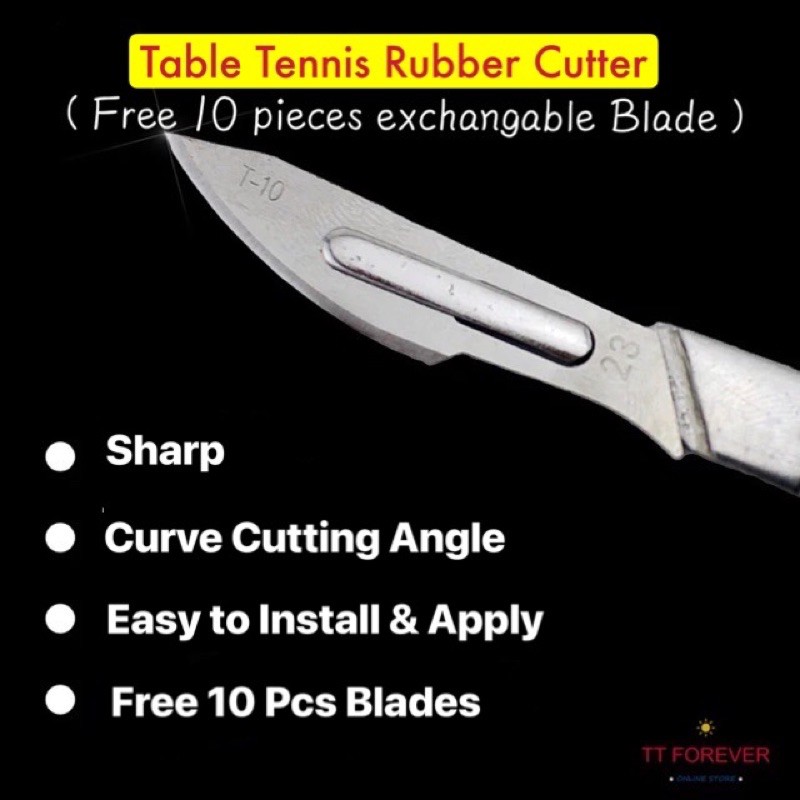 { Ready Stock } Table Tennis Rubber Cutter Set Cutting Knife Cutting