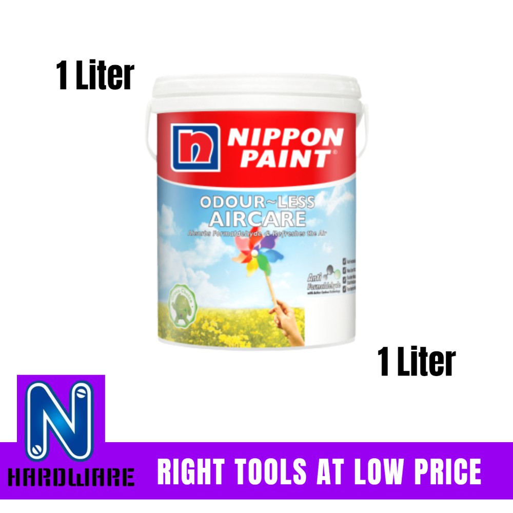 Nippon Paint Odourless Air Care AirCare Interior Wall Paint / Cat Dalam Dinding Rumah 1L 1