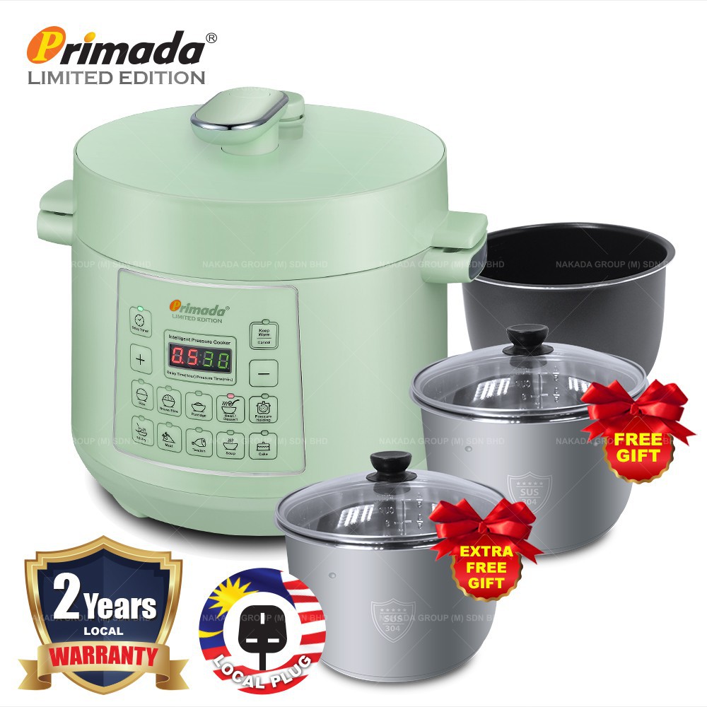 Primada LIMITED EDITION 4L Triple Pots Pressure Cooker MPC4000 (1 NON