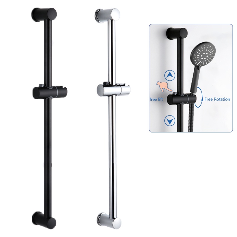Stainless Steel Shower Sliding Bar with Sprayer Wall Mounted Shower Rod