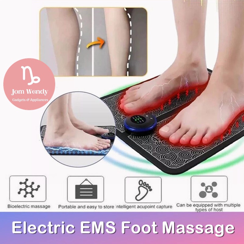 New Stock Electric EMS Foot Massage Pad Pengurut Kaki EMS Foot