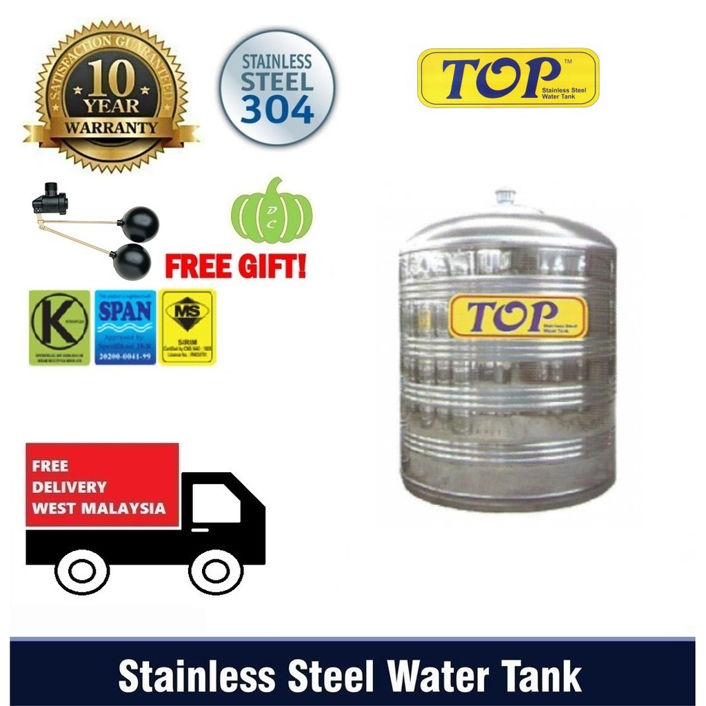 Top 304 Stainless Steel Water Tank Without Stand TFL Series(6501000
