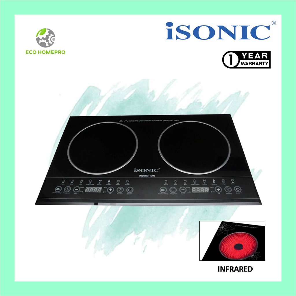 Isonic 2 Zone Electric Induction Hob Cooker ISIC2002 Shopee Malaysia
