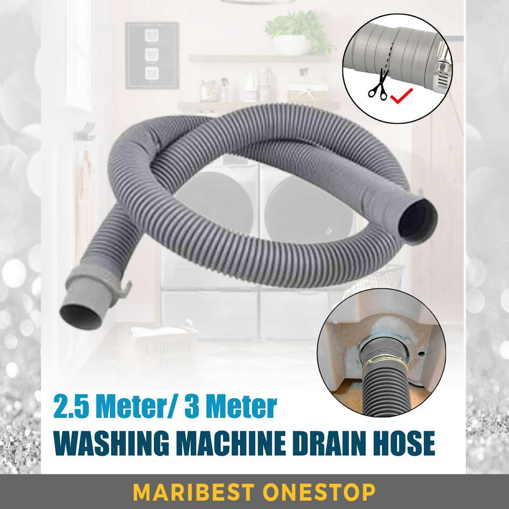 WASHING MACHINE DRAIN HOSE 2.5M / 3M Waste Hose Water Outlet Expel Soft