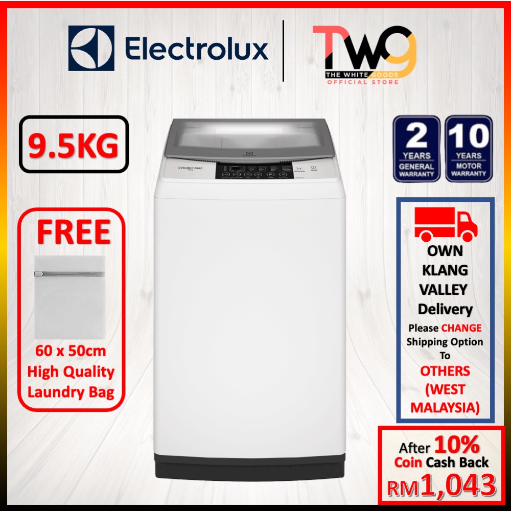 Electrolux 7.5kg / 8.5kg / 9.5kg Cyclonic Care Top Load Washing Machine