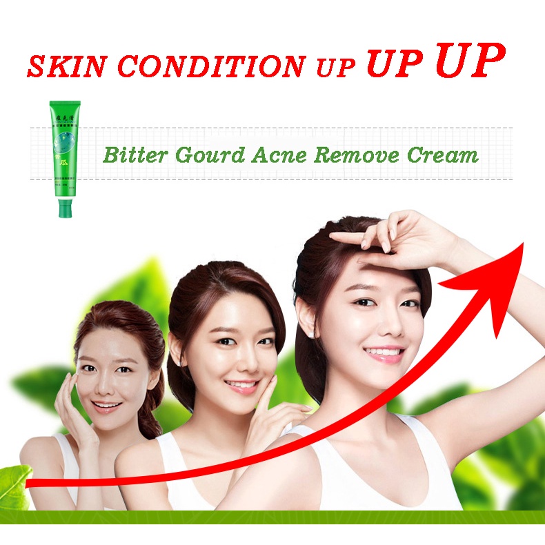 READY STOCK Bitter Gourd Acne Remove Cream Natural Essence Fades Pock