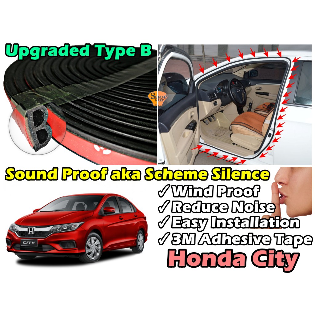Honda City Door Seal Rubber Strip Sound Proof TypeB Door Seal Air