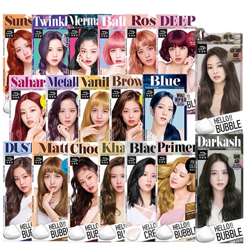 (Ready Stock) MISE EN SCENE X Blackpink Hello Bubble Foam Color Hair