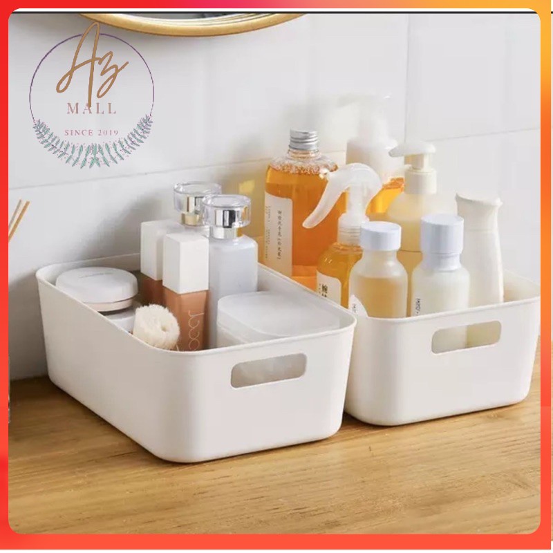 Multipurpose Muji Type Storage Box Organizer Basket White Style /Flat