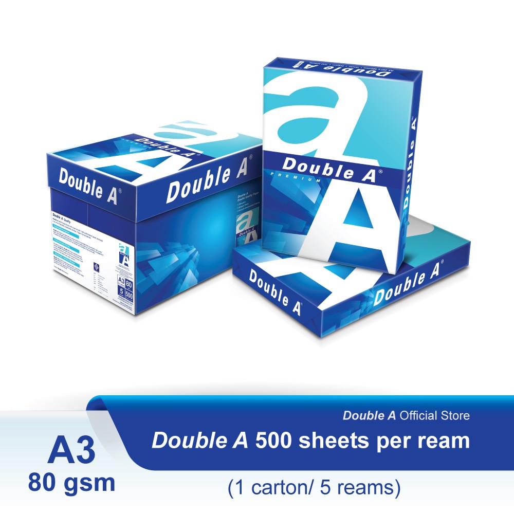 Double A A3 Paper 80gsm (1 Carton / 5 Reams) Shopee Malaysia
