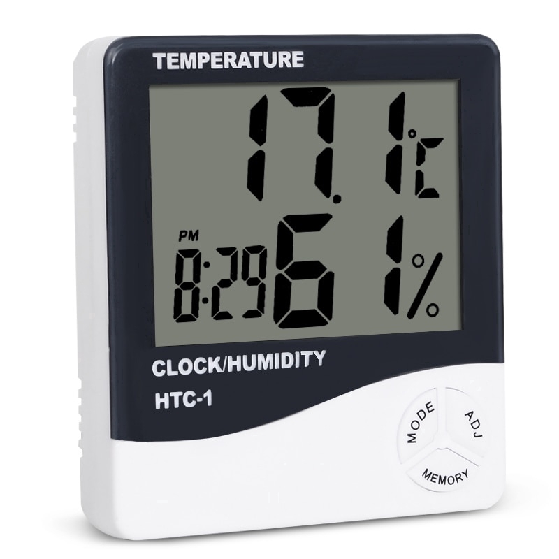Digital Electric Clock Hygrometer Indoor Thermometer Temperature