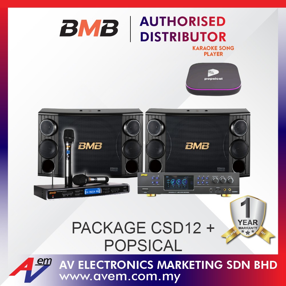 BMB PACKAGE CSD 12 + POPSICAL, BMB Karaoke System Package Consisting of