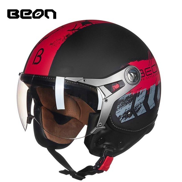 Genuine Beon Vintage Motorcycle Helmets ECE Retro Moto Casco Bike