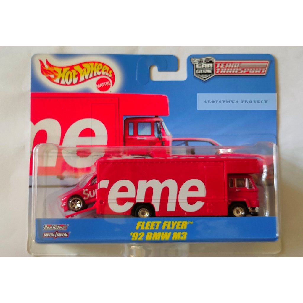 1/64 Hot Wheels Team Transport Fleet Flyer '92 BMW M3 Supreme Special