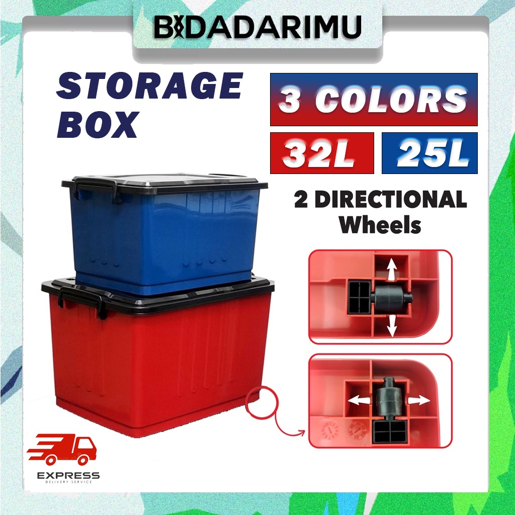 Storage Box With Wheel Container Box Wheel Bekas Simpanan Dengan Roda
