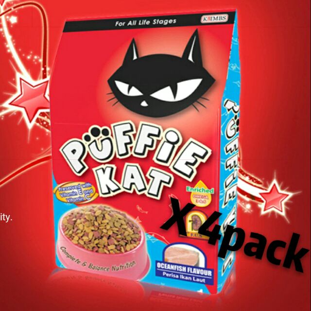 Puffie Kat cat dry food 4kg (1kg x4pack) Shopee Malaysia