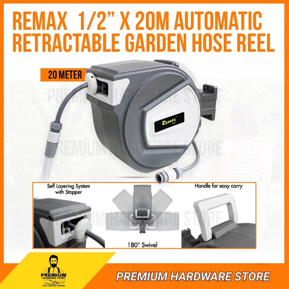 REMAX Hose Reel Automatic Retractable Garden Hose Reel / Auto Rewind