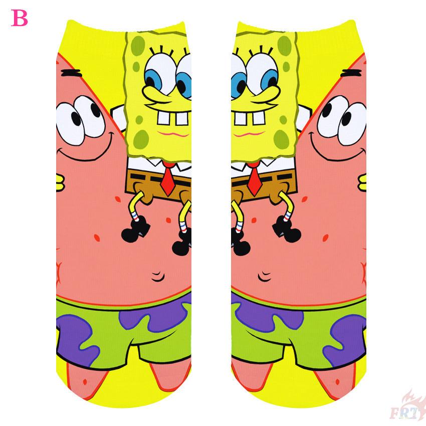 Spongebob Squarepants S2 Socks （4 Style） Fashion Cartoon Unisex Ankle