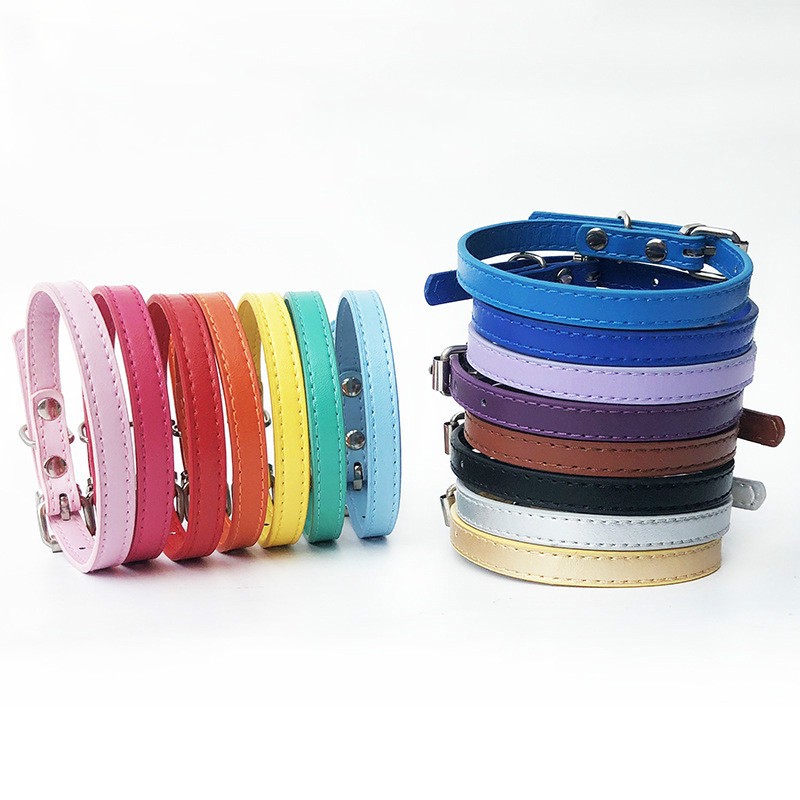 Petsuperstar Smooth leather PU dog collar Rantai Kucing Cat Dog Pet Collar Cute Adjustable Candy
