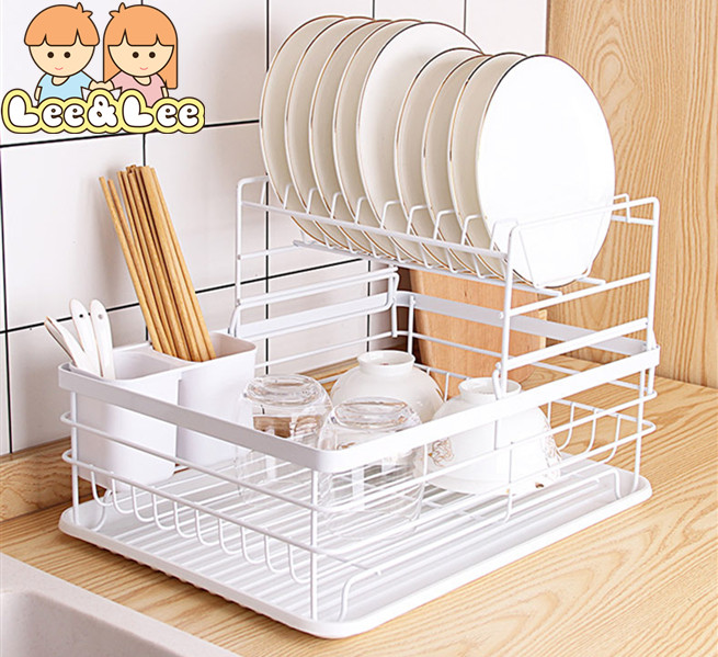 Japanese Style Minimalist Double Layer Dish Rack Dish Drainer